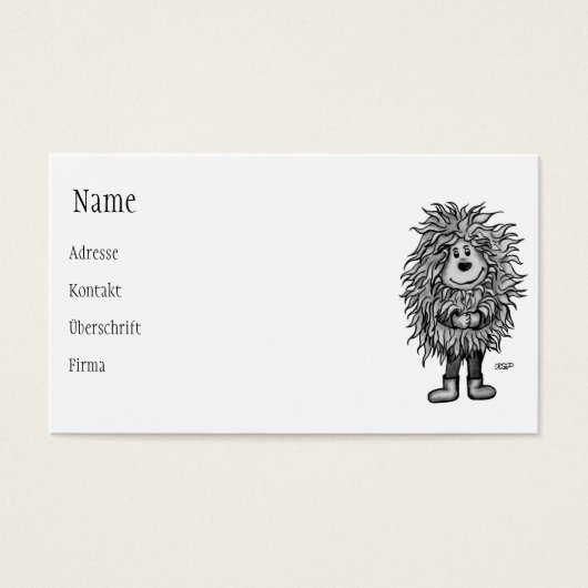 Fidel The Little Forest Goblin Visitekaartje (Voorkant)