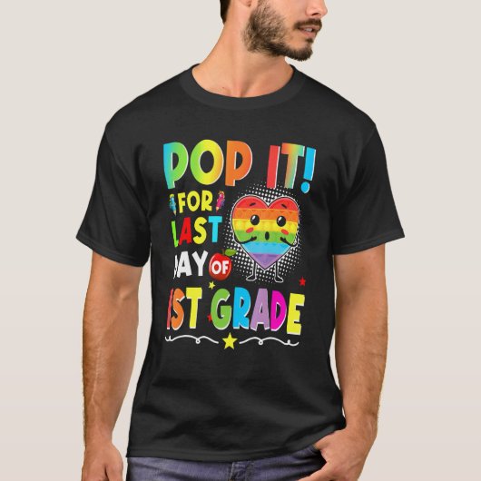 Fidget Pop het voor de laatste dag van 1e klas afs T-shirt (Voorkant)