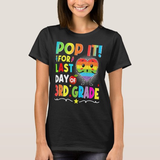 Fidget Pop het voor de laatste dag van 3e klas afs T-shirt (Voorkant)