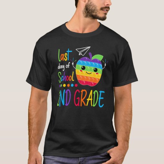 Fidget Pop voor de laatste dag van de tweede graad T-shirt (Voorkant)