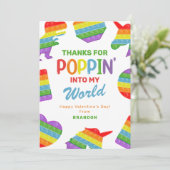 Fidget Poppin Kinder Valentijnsdag Feestdagenkaart (Staand voorkant)