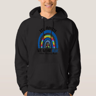 Fidget Rainbow in april Draag blauwe autisme Hoodie