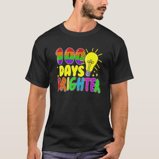 Fidget Speelgoed 100 Dagen Van School Pop Het 100 T-shirt (Voorkant)