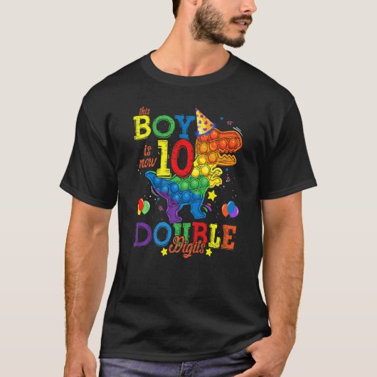 Fidget Speelgoed Boy is nu 10 dubbele cijfers. Het T-shirt (Voorkant)