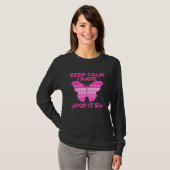 Fidget Speelgoed Butterfly Keep Calm Ik heb Pop vo T-shirt (Voorkant volledig)
