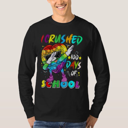 Fidget Speelgoed Dabbing Ik heb 100 dagen op schoo T-shirt (Voorkant)