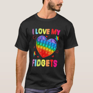 Fidget Speelgoed I Love My Fidgets Pop It Game Lov T-shirt