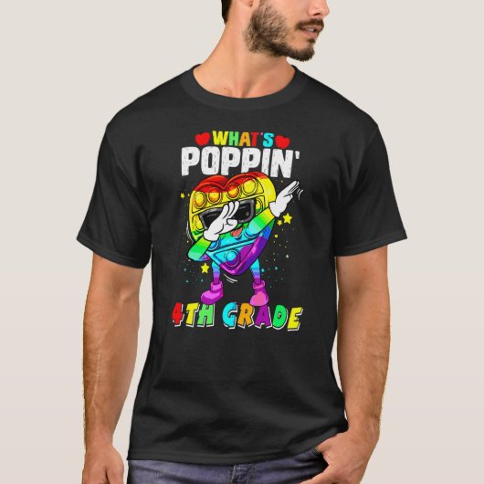 Fidget Speelgoed Wat is Poppin '4e Graad 100e Dag T-shirt (Voorkant)