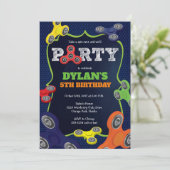 Fidget Spinner Birthday Party Invitation Kaart (Staand voorkant)