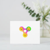 Fidget Spinner Emoji s Funny Gift Briefkaart (Staand voorkant)