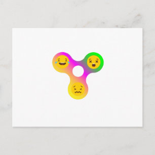 Fidget Spinner Emoji s Funny Gift Briefkaart