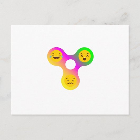 Fidget Spinner Emoji s Funny Gift Briefkaart (Voorkant)