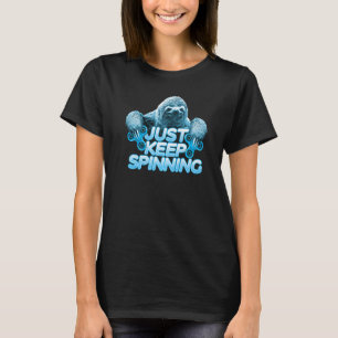 Fidget Spinner Luiaard Blijf Draaien Premium T-shirt