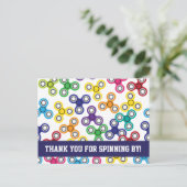 Fidget Spinner verjaardagsfeestje bedankt Briefkaart (Staand voorkant)