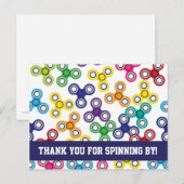 Fidget Spinner verjaardagsfeestje bedankt Briefkaart (Voorkant / Achterkant)