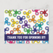 Fidget Spinner verjaardagsfeestje bedankt Briefkaart (Voorkant)