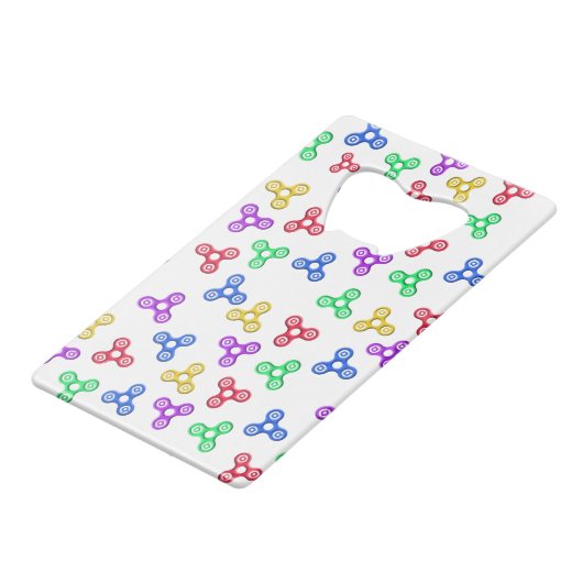 Fidget Spinners Creditkaart Flessenopener (Voorkant Gekanteld)