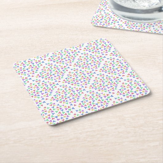 Fidget Spinners Kartonnen Onderzetters (Schuin)