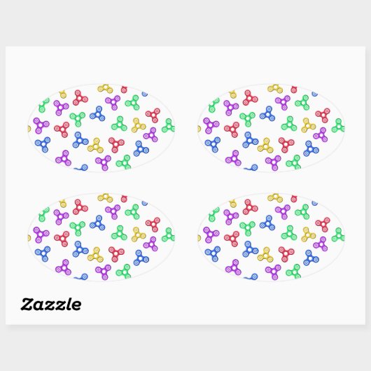 Fidget Spinners Ovale Sticker (Vel)