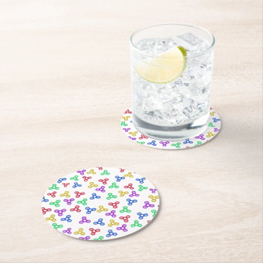 Fidget Spinners Ronde Kartonnen Onderzetter (Insitu)