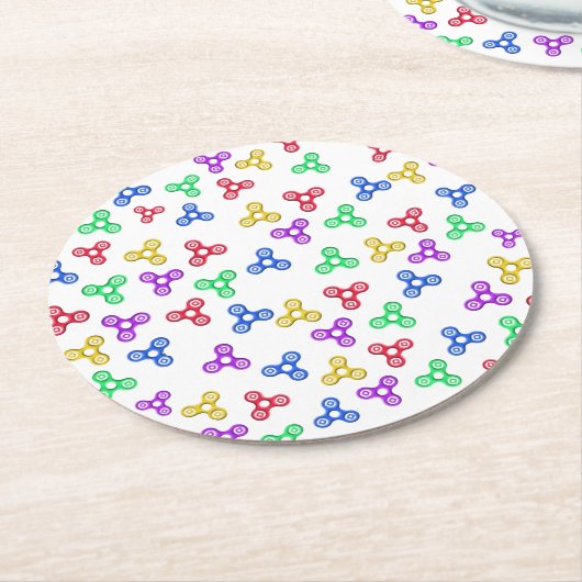 Fidget Spinners Ronde Kartonnen Onderzetter (Gebogen)