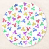 Fidget Spinners Ronde Kartonnen Onderzetter (Voorkant)