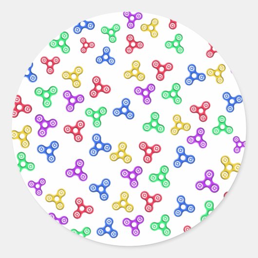 Fidget Spinners Ronde Sticker (Voorkant)