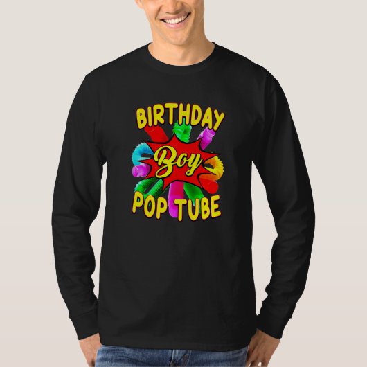 Fidget Toy Pop Tube Birrthday Boy   T-shirt (Voorkant)
