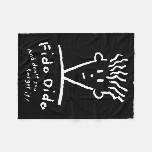 Fido Dido Face Don't You Forget It  Fleece Deken (Voorkant (Horizontaal))