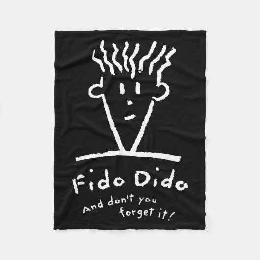 Fido Dido Gezicht Vergeet het niet Fleece Deken (Voorkant)
