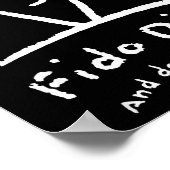 Fido Dido Gezicht Vergeet Het Niet Poster (Hoek)