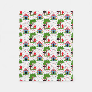 Fido Dog House Harten Botten Fleece Deken