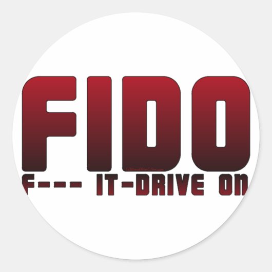 FIDO RONDE STICKER (Voorkant)