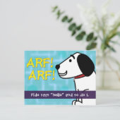 Fido Says Hallo Briefkaart (Staand voorkant)