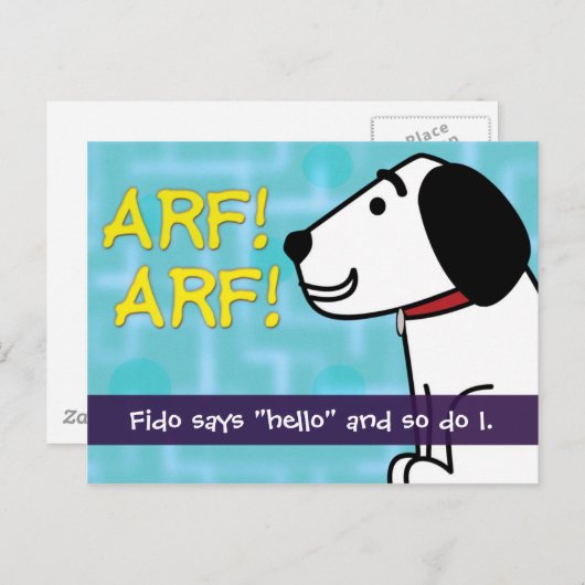 Fido Says Hallo Briefkaart (Voorkant / Achterkant)