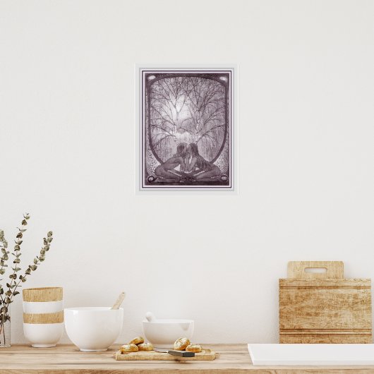 Fidus Art Nouveau Sphinx Poster 16 x 20 (Keuken)