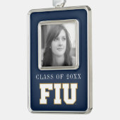 FIE VERZILVERD OMLIJST ORNAMENT (Links)