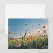 Field Abuzz Painting-Briefkaart Briefkaart (Voorkant / Achterkant)