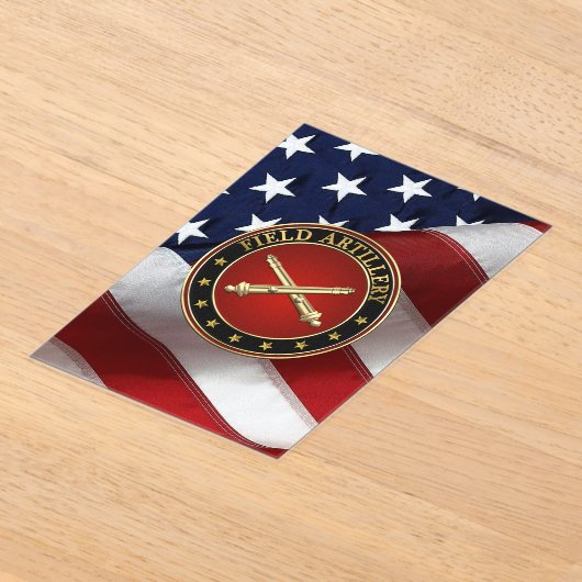Field Artillery Branch Insignia Special Edition Acryl Uitnodigingen (Laagn)