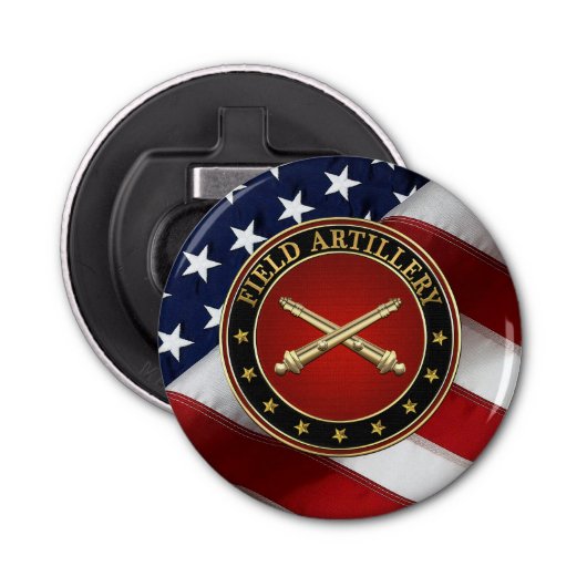 Field Artillery Branch Insignia Special Edition Button Flesopener (Voorkant)