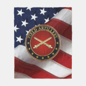 Field Artillery Branch Insignia Special Edition Fleece Deken (Voorkant)
