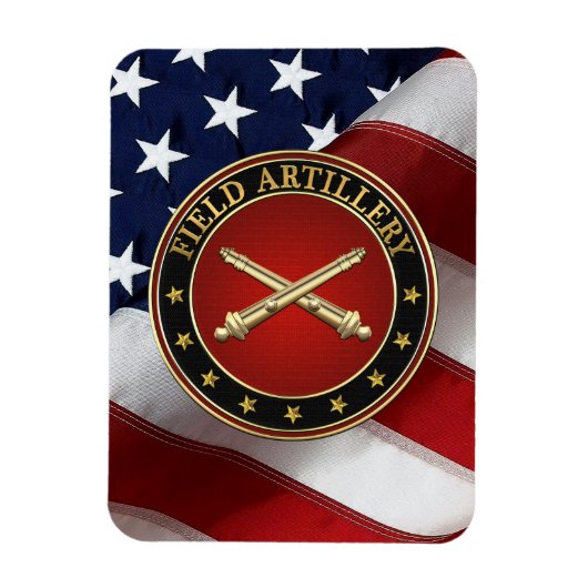 Field Artillery Branch Insignia Special Edition Magneet (Verticaal)
