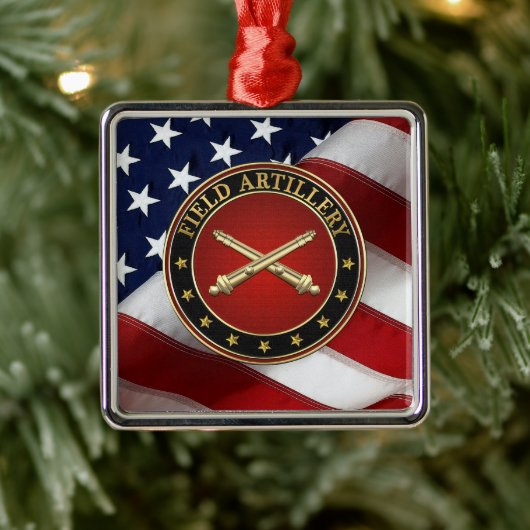 Field Artillery Branch Insignia Special Edition Metalen Ornament (Boom)