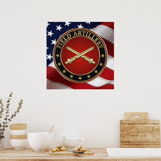 Field Artillery Branch Insignia Special Edition Poster (Keuken)
