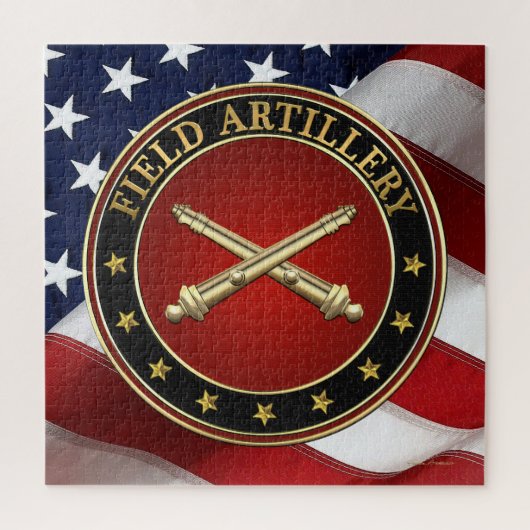 Field Artillery Branch Insignia Speciale Editie Legpuzzel (Verticaal)