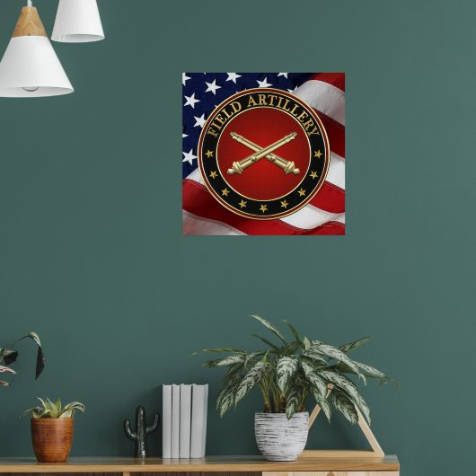 Field Artillery Branch Insignia Speciale Editie Poster (Woonkamer 1)