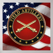 Field Artillery Branch Insignia Speciale Editie Poster (Voorkant)