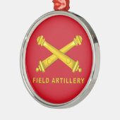 FIELD ARTILLERY Christmas Metalen Ornament (Links)