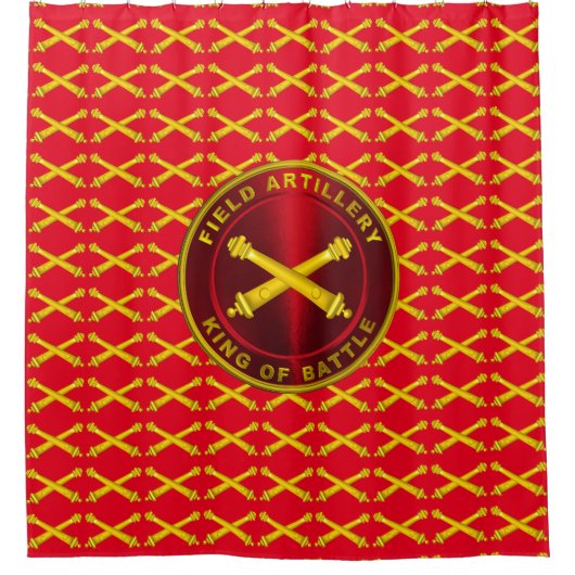 Field Artillery King of Battle Douchegordijn (Voorkant)