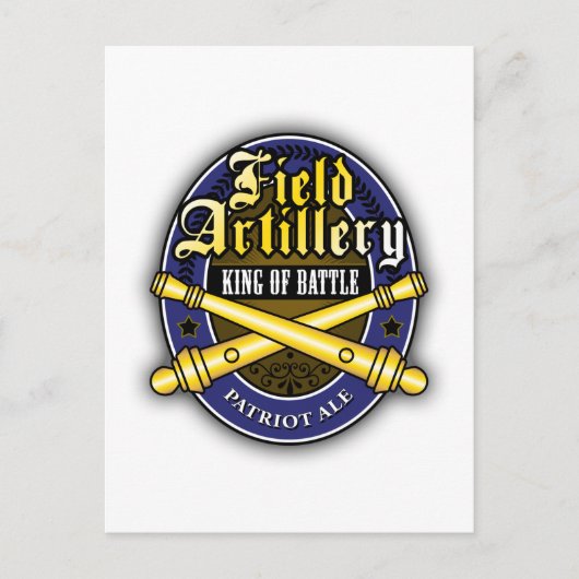 Field Artillery Patriot Ale Briefkaart (Voorkant)